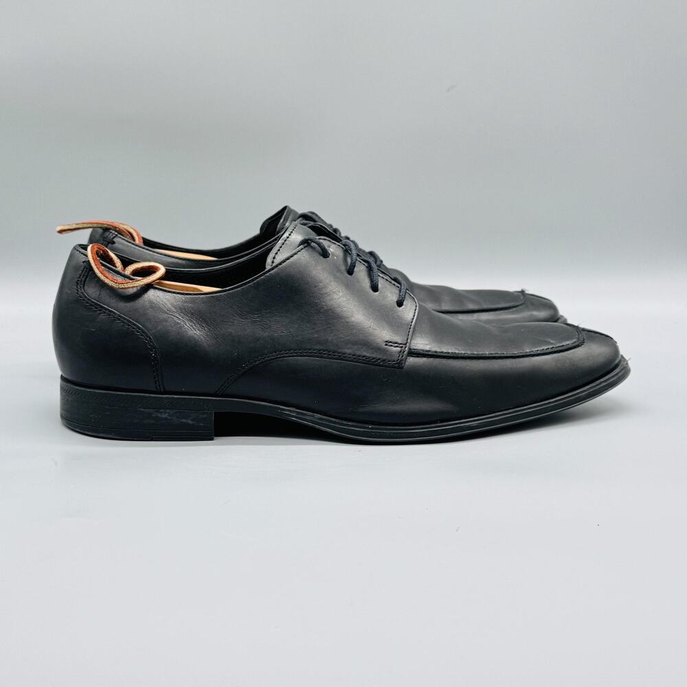 Cole Haan Shoes Mens 11.5 Black Leather Derby Oxford Lace Up Dress Square Toe